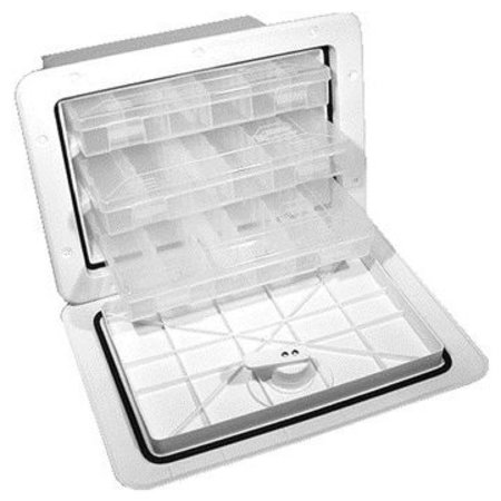 TH MARINE White Tackle Tray Box, #TBOX1115-3T-2P TBOX1115-3T-2P